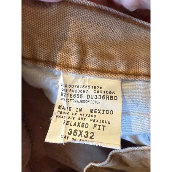 Dickies Carpenter Canvas Pants Painter Work Carhartt Style Tan Size 36x32 EUC - Picture 4 of 6